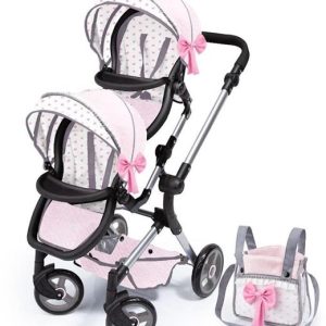 Silla Gemelos Rosa para Muñecos