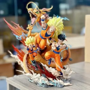 Figura Dragon Ball Goku, Gohan y Goten – Figura Anime de Colección 28 cm PVC