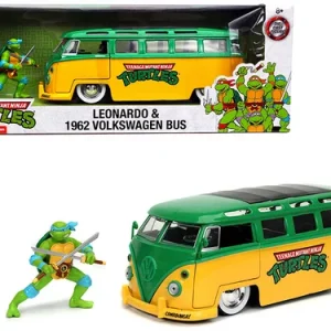 Jada 1:24 Diecast 1962 VW Bus con TMNT Leonardo