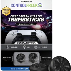 KontrolFreek Galaxy Black (PS4) – (PS5)  1 High-Rise, 1 Mid-Rise | Black