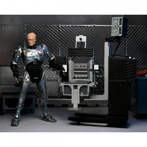 Neca Figura de Accion Ultimate: Robocop – Robocop Dañado en Batalla con Silla 7 Pulgadas