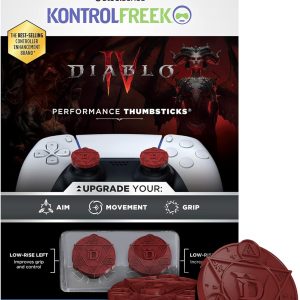 KontrolFreek Diablo IV (PS4) – (PS5) Controller | 2 Low-Rise | Red & Black