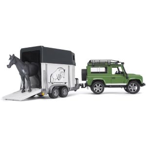 Bruder 2592 Land Rover Defender SW Transporte equino