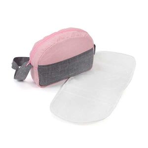 Bolso Cochecito Rosa-Gris Tejano