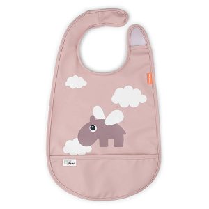 Babero con Velcro Happy Clouds Rosa