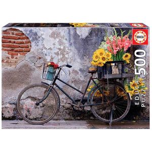 Puzzle 500p Bicicleta con Flores