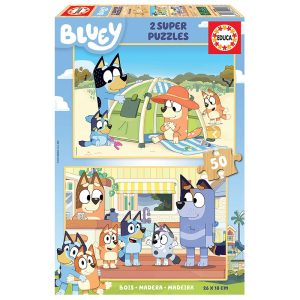 Bluey Puzzle Madera 2x50p