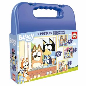 Bluey Maleta Puzzles Progresivos 12+16+20+25p