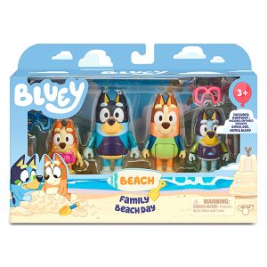 Bluey Pack 4 Figuras Día en la Playa