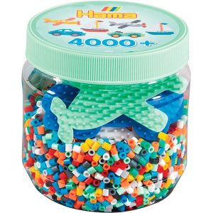Hama Beads Bote 4000p y Plantillas Kit Vehículos