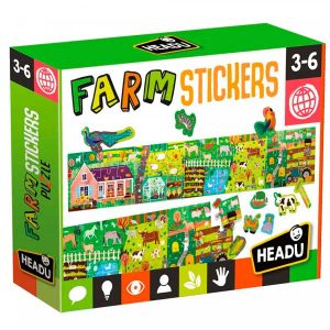 Puzzle Granja con Stickers Headu