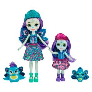 Enchantimals Hermanas Muñecas Patter y Piera Peacock
