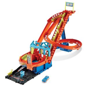 Hot Wheels City Circuito Montaña Rusa Motorizada Roller Coaster Rally