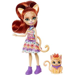 Enchantimals Muñeca Tarla Orange Cat y Cuddler