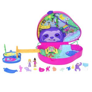 Polly Pocket Cofre Familia de Perezosos 2 en 1