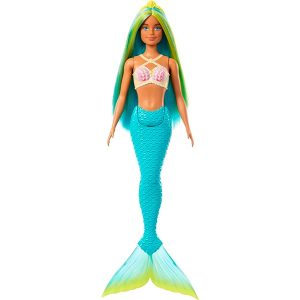 Barbie Muñeca Sirena Cola Rígida Cola Azul
