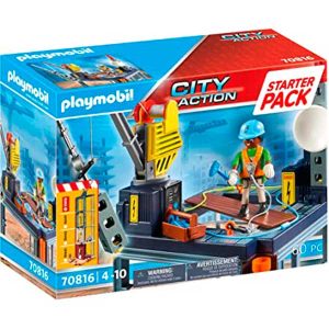 Playmobil 70816 Starter Pack Construcción con grúa