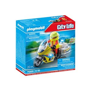 Playmobil 71205 City Life Moto de Emergencias con luz intermitente