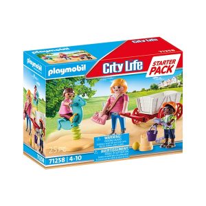 Playmobil 71258 City Life Starter Pack Educadora con Carrito