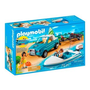 71589 Playmobil Coche Pick up con Lancha