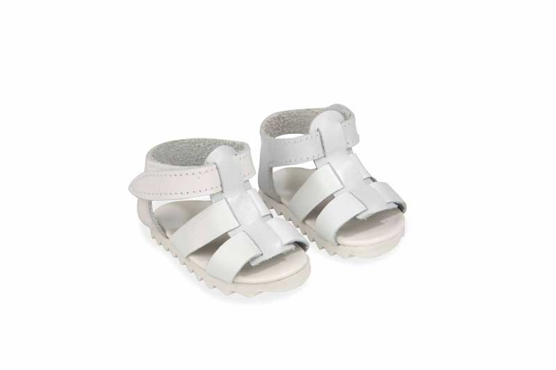 Set sandalias blancas muñeco 45 cm.