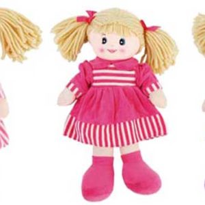 Muñeca trapo rayas 40 cm. surtidas