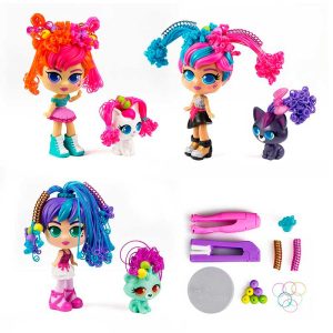 Muñeca curligirls con mascota