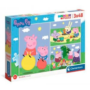 Puzzle 3×48 pzas. peppa pig
