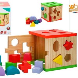 Cubo actividades madera 14 pzas.