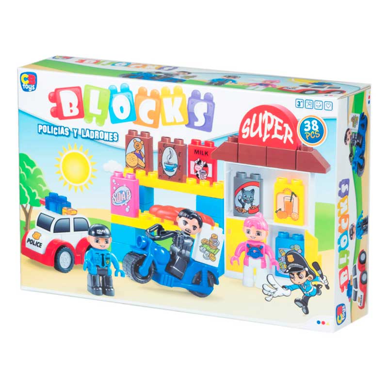 Policias y ladrones blocks 38 pzas.