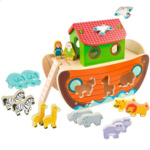 Arca de noe madera woomax 17 pzas.