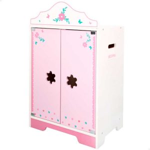 Armario madera muñecas c/3 perchas