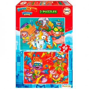 Puzzle 2×48 pzas. superthings