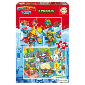 Puzzle 2×100 pzas. superthings