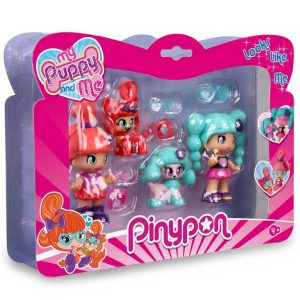 Pack 2 figuras c/mascotas pinypon
