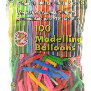 Bolsa 100 globos de modelar colores