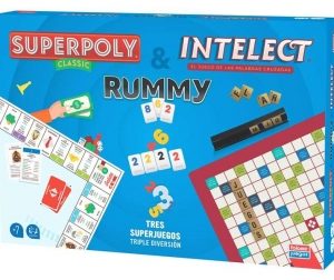 Juego superpoly + intelect + rummy