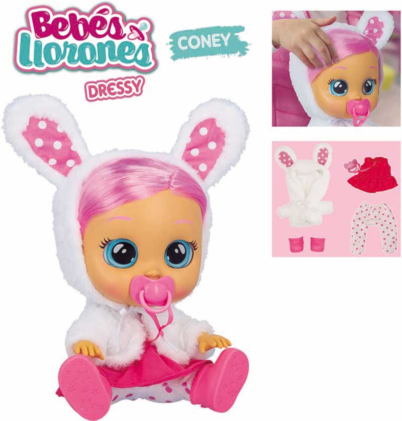Muñeco bebes llorones dressy coney
