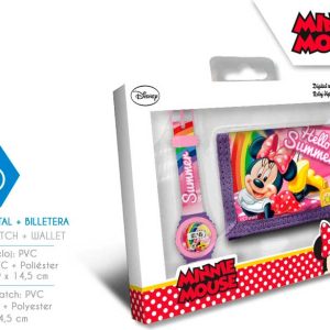Reloj digital + billetera minnie