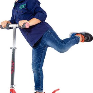 Patinete 2 ruedas plegable rojo