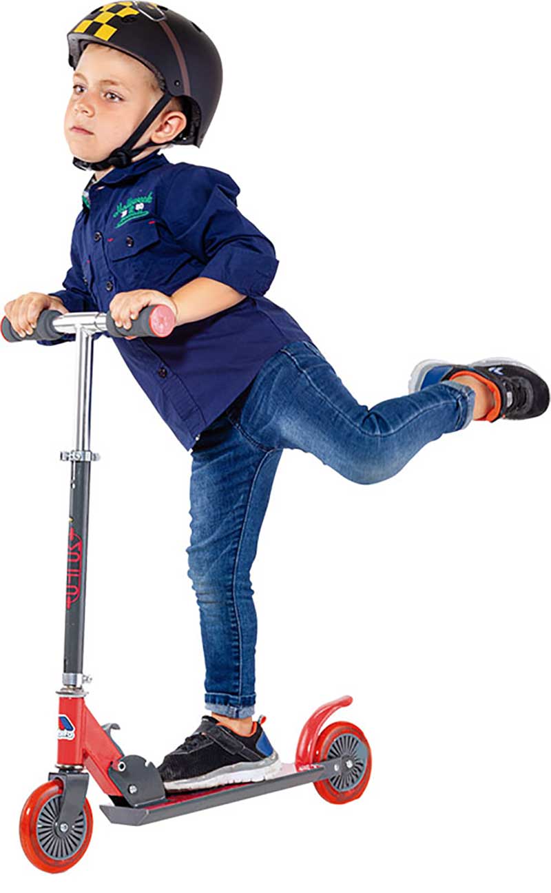 Patinete 2 ruedas plegable rojo