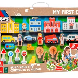 Construye tu ciudad madera 55 pzas.