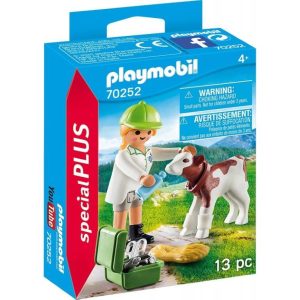 Veterinaria con ternero playmobil