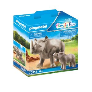 Rinoceronte con bebe playmobil