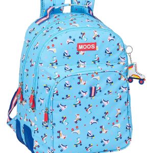 Mochila colegial moos rollers 43cm.