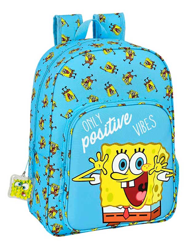 Mochila colegial bob esponja 42 cm.